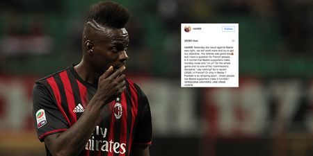Mario Balotelli accuses rival fans of making monkey noises during Nice game