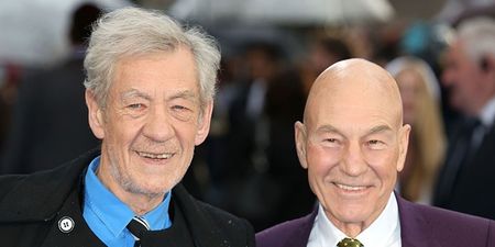 Sir Ian McKellen had the best placard at the Women’s March in London yesterday