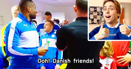 Jamie Vardy taking the piss out of Kasper Schmeichel with an Inbetweeners impression is brilliant