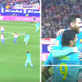 Leo Messi just scored an absolute piledriver against Atletico Madrid