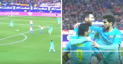 Leo Messi just scored an absolute piledriver against Atletico Madrid