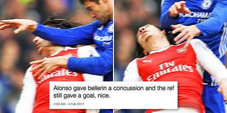 Furious Arsenal fans claim Alonso’s Chelsea opener was a red card and no goal