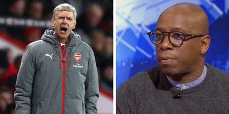 Arsenal legend Ian Wright didn’t exactly give Arsène Wenger his fullest backing on MOTD
