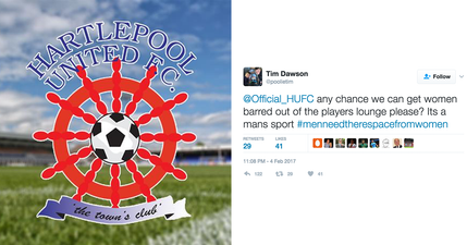Hartlepool United brilliantly shutdown sexist fan with a single tweet