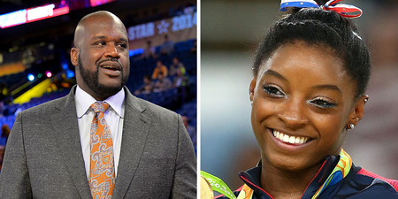 This photo of Shaq and Simone Biles has to be seen to be believed