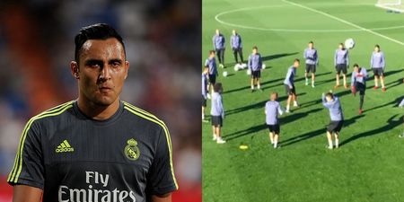 BBC producer discovers what happens if you piss Keylor Navas off during a training session