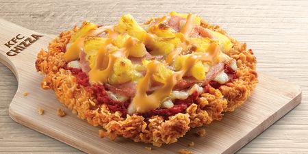 KFC have unveiled a pizza where the base is…wait for it…fried chicken