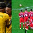 Philippe Coutinho’s unusual method of defending free-kicks was inspired by international teammate