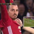 Zlatan Ibrahimovic scores an unintentionally funny goal to give Manchester United the lead