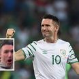 Watch Robbie Keane overcelebrate a back garden kickabout goal against his unimpressed son
