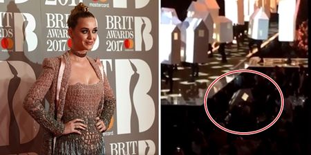 Katy Perry’s set at the Brits featured a hilarious balls-up as her dancer falls off stage