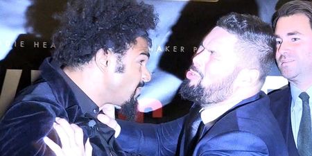David Haye wants some sort of protective barrier in place between himself and Tony Bellew