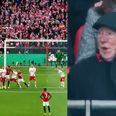 Sir Alex Ferguson’s reaction to Zlatan Ibrahimovic’s free-kick was priceless