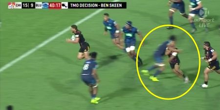 New Zealand international sent off for f**king rotten clothesline off the ball