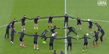 Paris Saint-Germain perform bizarre Nou Camp rondo as they prepare for Barca