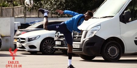 Wilfried Zaha was caught showing off serious tekkers in training ground car park