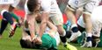 One Irish player received some extra special attention from England in an incredibly physical first half