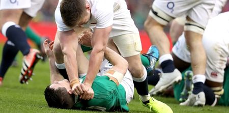 One Irish player received some extra special attention from England in an incredibly physical first half