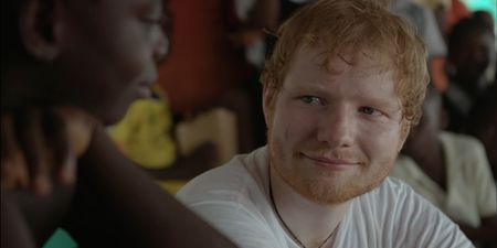 Ed Sheeran reduced to tears as he meets young girl from Liberia