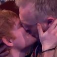 Yes that is Ed Sheeran smooching Greg Davies of Inbetweeners fame