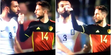 Belgium player involved in the strangest yellow card incident you’ll see this season