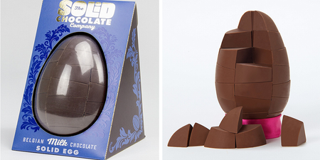Finally, you can get a 100% solid chocolate easter egg to end the years of disappointment