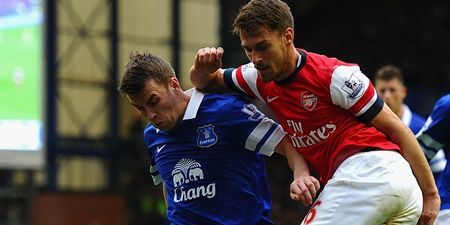 Aaron Ramsey reveals classy gesture to injured Everton right-back Seamus Coleman