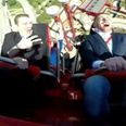 Watch as man and pigeon collide on high-speed rollercoaster
