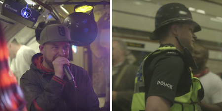 Someone had a full-on rave in a London Tube carriage and obviously the police got involved