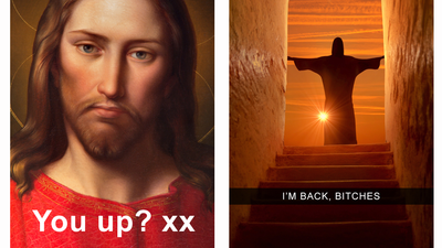 If Jesus had Snapchat and was an absolute lad, it would probably look something like this