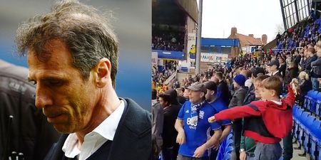 Furious Birmingham fans made their feelings perfectly clear about Gianfranco Zola at full-time