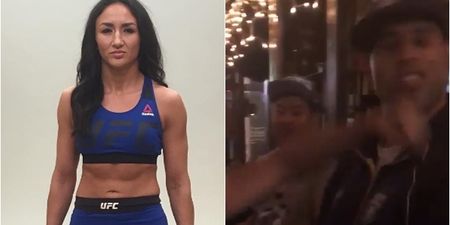 Former strawweight champion shows curious/foolish fan what a punch from a UFC fighter feels like