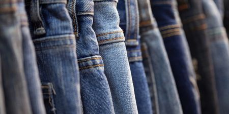 A fashion store is selling these pairs of dirty jeans for a little over £350