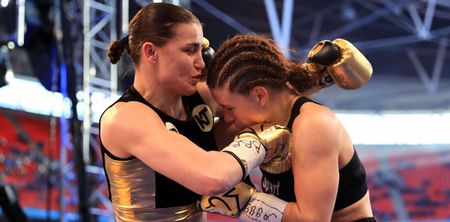 Opponent’s eye has definitely seen better days after Katie Taylor coasts to victory