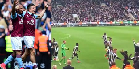 Watch St James’ Park react as late Grealish goal hands Newcastle the Championship title