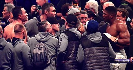 Here’s what led to the in-ring altercation between Vitali Klitschko and Anthony Joshua