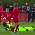 Weirdest tackle ever is closely followed by football to child’s face as Georginio Wijnaldum does his thing