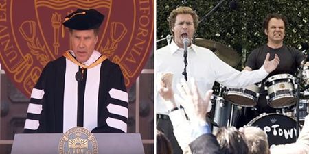 Will Ferrell sings ‘I will always love you’ to university students during graduation speech