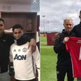 Anthony Joshua has been hanging out at Manchester United’s training ground