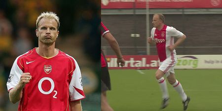 Watch Dennis Bergkamp roll back the years to score stunner for Ajax old boys