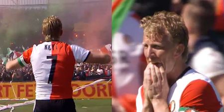 WATCH: An emotional Dirk Kuyt reacts to the moment Feyenoord ended their 18-year wait for league glory