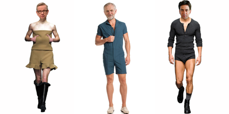 12 politicians in male romper suits just because