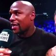 WATCH: Floyd Mayweather vows not to make protege’s night all about him, then immediately does the opposite