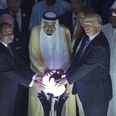 Donald Trump touched a glowing orb like a supervillain, and people are freaking out