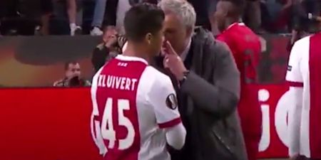 Jose Mourinho pulled Justin Kluivert to one side immediately after Europa League final