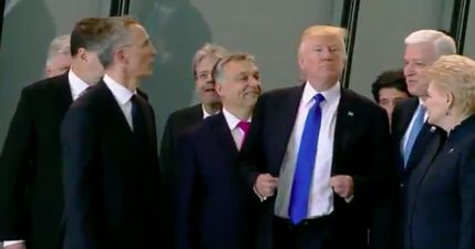 WATCH: Donald Trump appears to shove prime minister out of the way at NATO summit