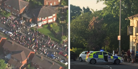 Wigan locals respond to a bomb scare in the most British way imaginable
