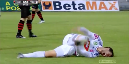 WATCH: This Serbian player gives the most over-the-top display of simulation ever