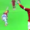 Supporters adored one of Francesco Totti’s final tricks in a Roma shirt