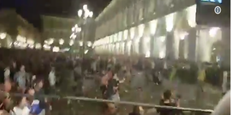 Massive commotion at the fan park in Turin where fans gathered to watch Champions League Final